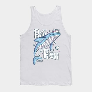 Big Fish metaphor Whale caught boat Tank Top